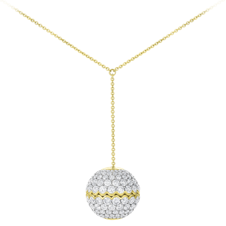 Колье с бриллиантами, желтое золото 1