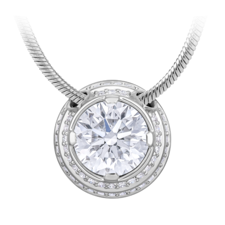 Колье с бриллиантами, белое золото 1