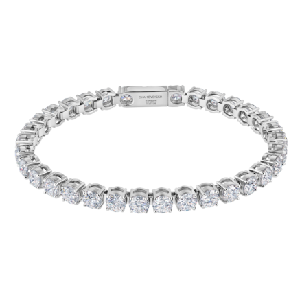 Браслет с бриллиантами, белое золото 1