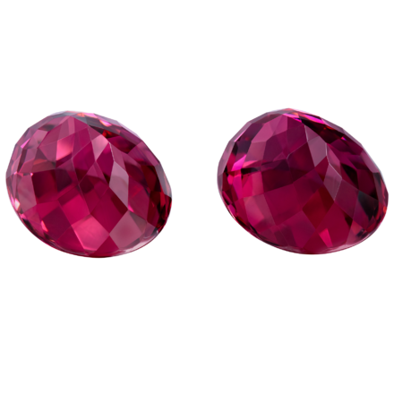 Сет из двух Турмалинов Рубеллитов, Овал, 5,46ct/ 5,54ct 2