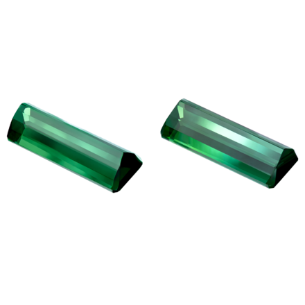 Сет их двух верделитов октагон, 6,81ct (17,75*6,80мм) и 6,65ct (17,65*6,85мм) 2