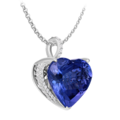 Подвес с танзанитом и бриллиантами, белое золото