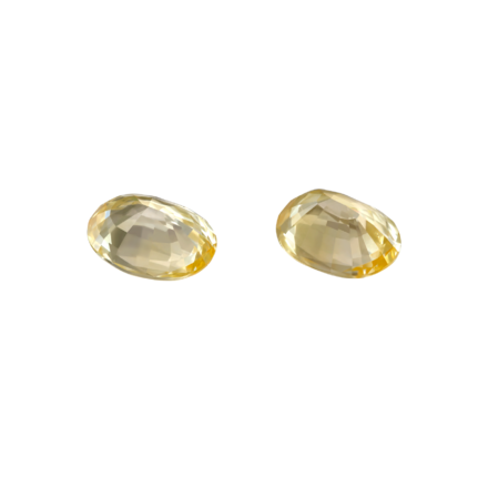 Сет из двух жёлтых сапфиров, SRI LANKA, UNHEATED, Овал, 2,19ct/ 2,18ct 2