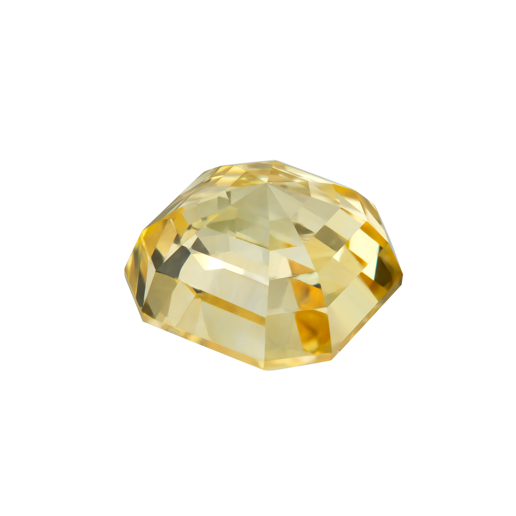 Жёлтый сапфир, SRI LANKA, UNHEATED, Октагон, 7,28ct