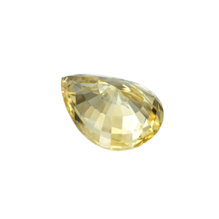 Жёлтый сапфир, SRI LANKA, UNHEATED, Груша, 7,57ct 2