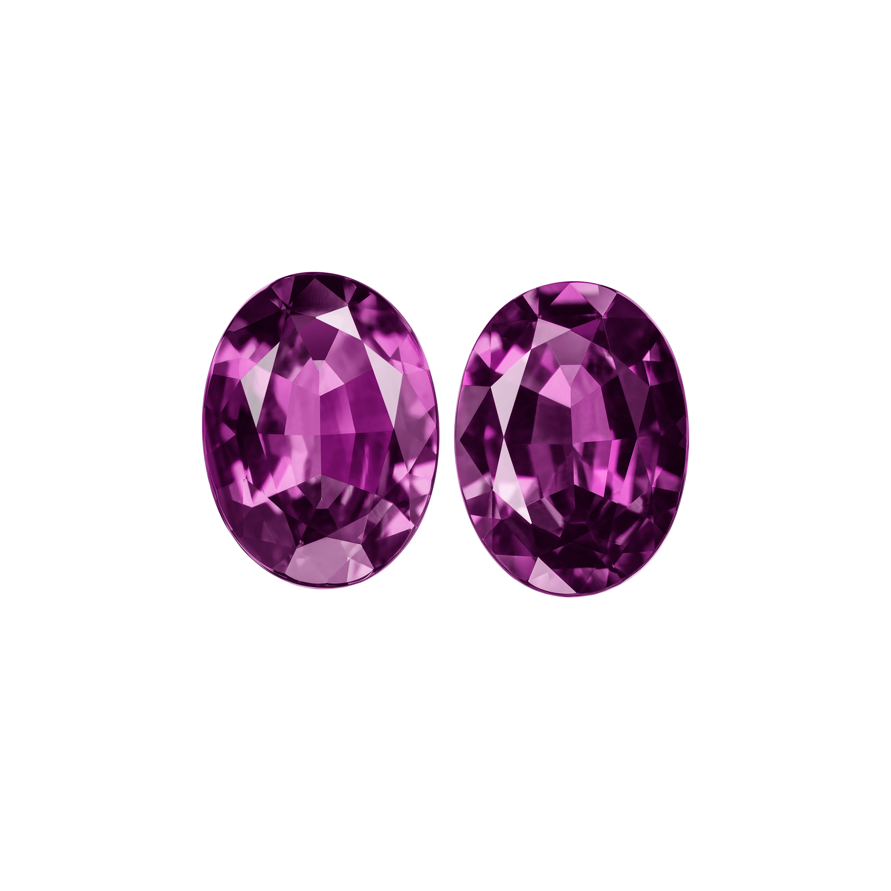 Сет из двух александритов, Овал, 1,99/ 1,98ct