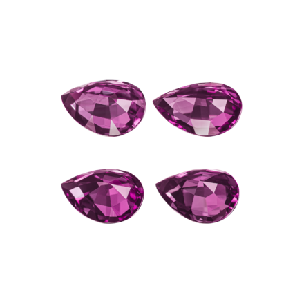 Сет из 4-х александритов, Груша, 0,74/ 0,67/ 0,74/ 0,65ct 4