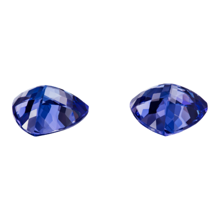 Сет из двух танзанитов, Триллион, 3,75ct и 3,87ct 2