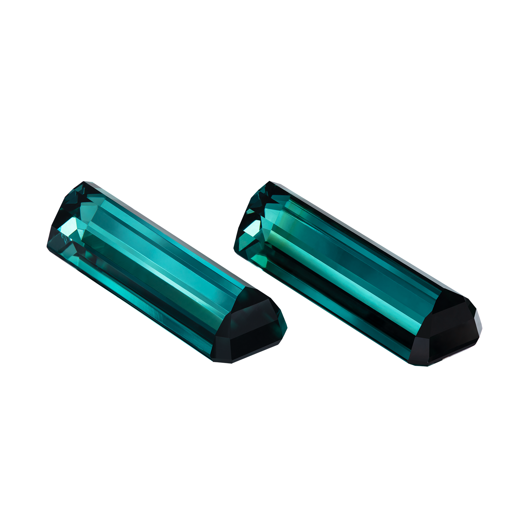 Сет из двух Турмалинов Индиголитов, 7,02ct и 7,06ct