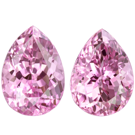 Сет из двух кунцитов, Груша, 33,28ct 1