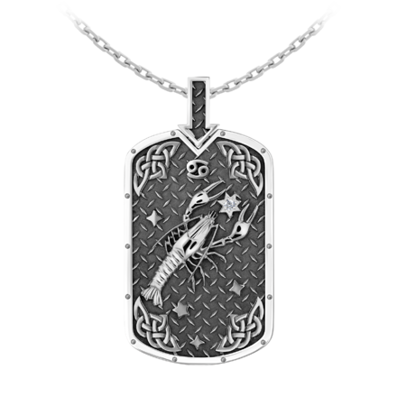 Подвес с бриллиантом, белое золото, н.керамика 1