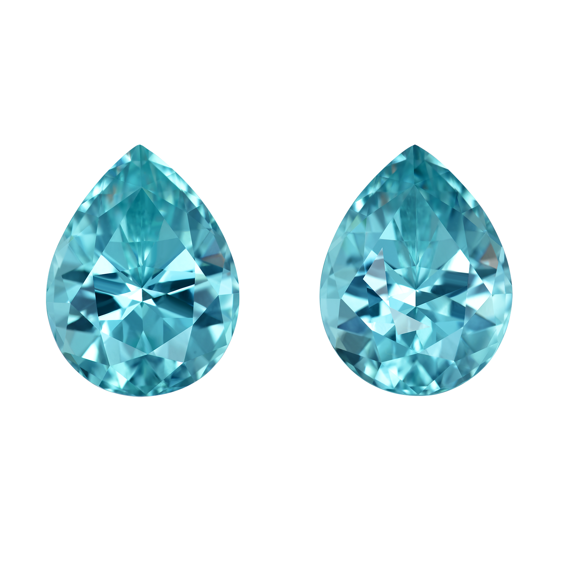 Сет из двух Турмалинов, Груша, 6,60ct/ 6,53ct