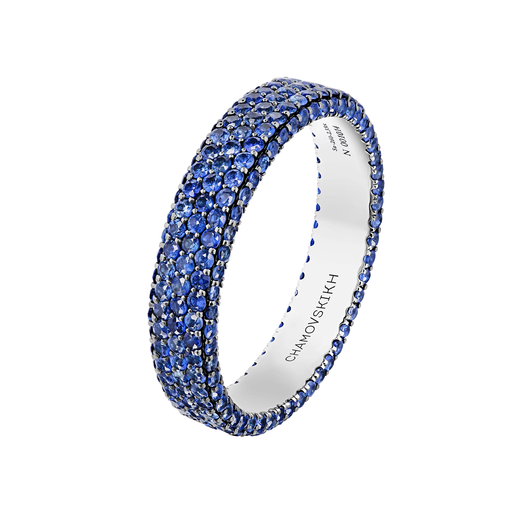 Кольцо с сапфирами, белое золото