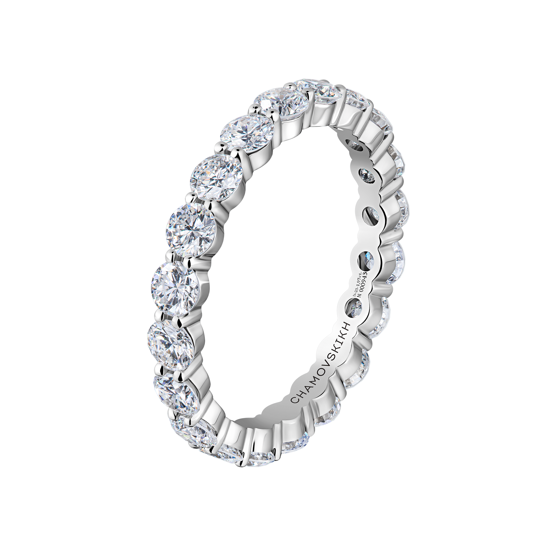 Кольцо с бриллиантами, белое золото