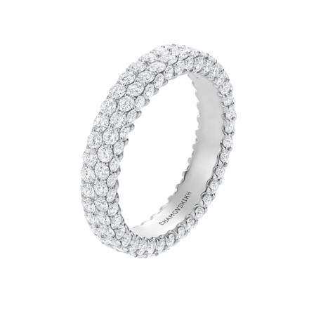 Обручальное кольцо с бриллиантами, белое золото 1