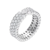 Кольцо с бриллиантами, белое золото