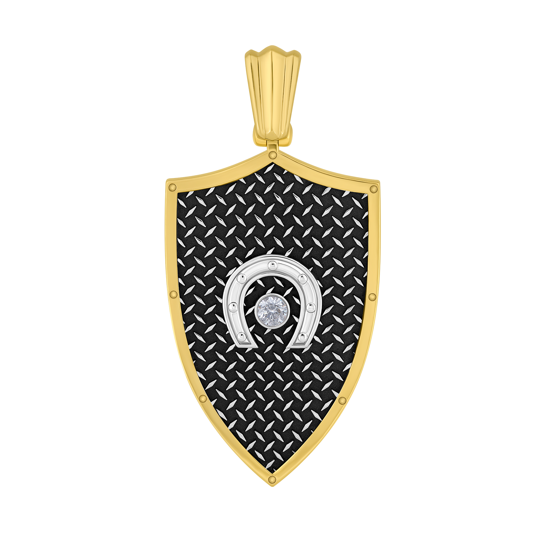 Нагрудный знак с бриллиантами желтое и белое золото, н.керамика