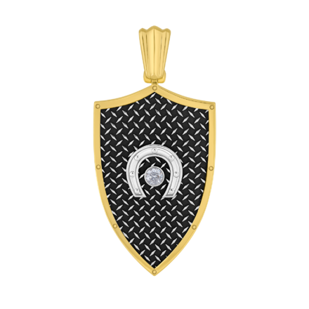 Нагрудный знак с бриллиантами желтое и белое золото, н.керамика 1