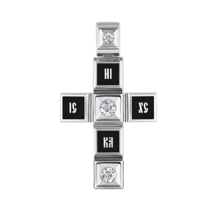 Подвес с бриллиантами, белое золото, н.керамика 1