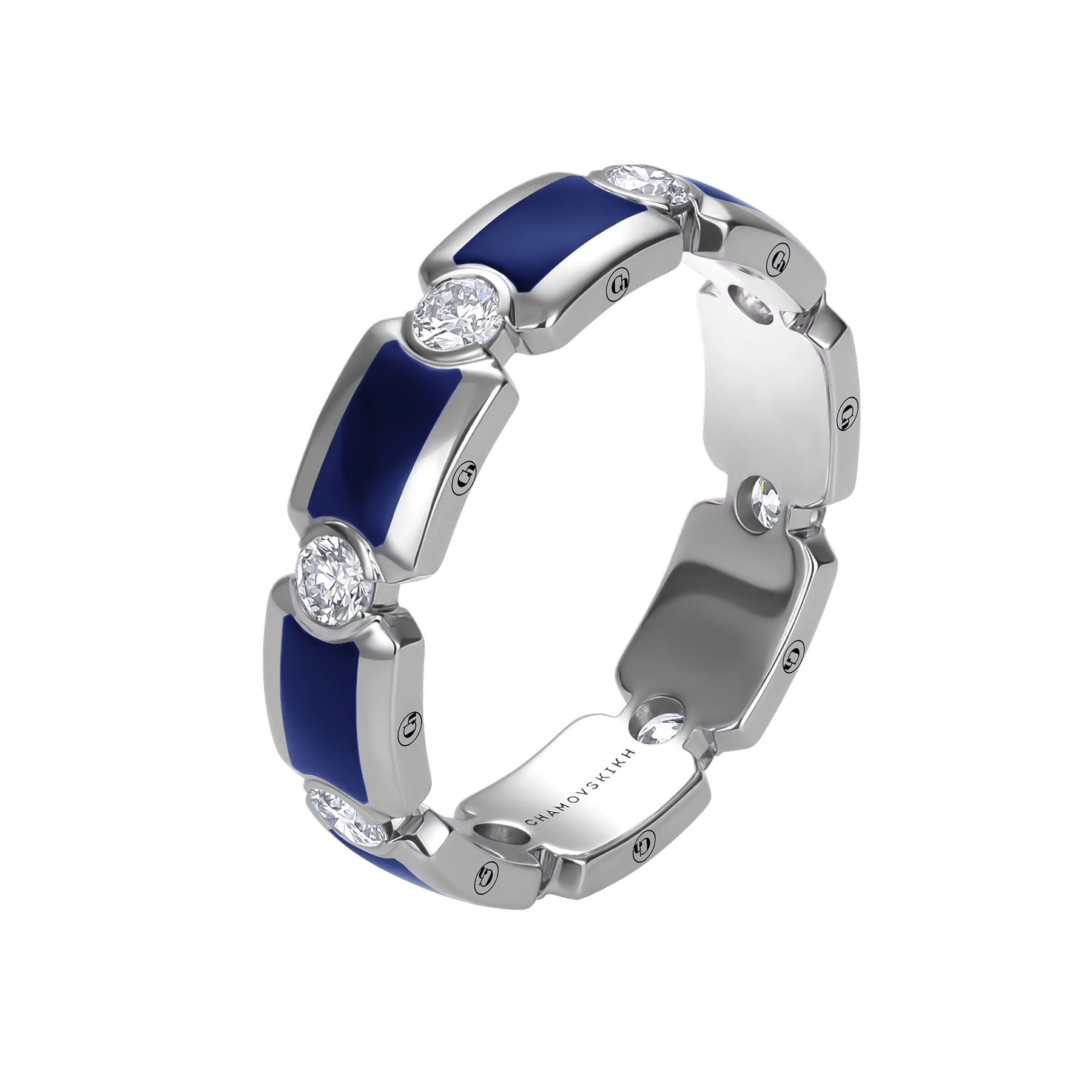 Кольцо с бриллиантами, белое золото, н.керамика