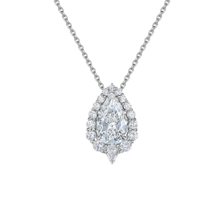 Подвес с бриллиантами, белое золото 1