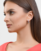 Серьги с сапфирами и бриллиантами, белое золото