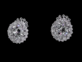 Серьги с бриллиантами, белое золото
