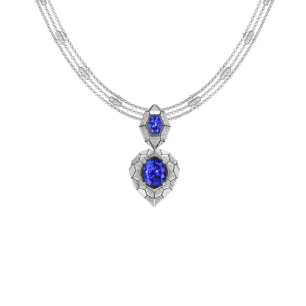 Сет с танзанитами и бриллиантами, белое золото, н.керамика 2