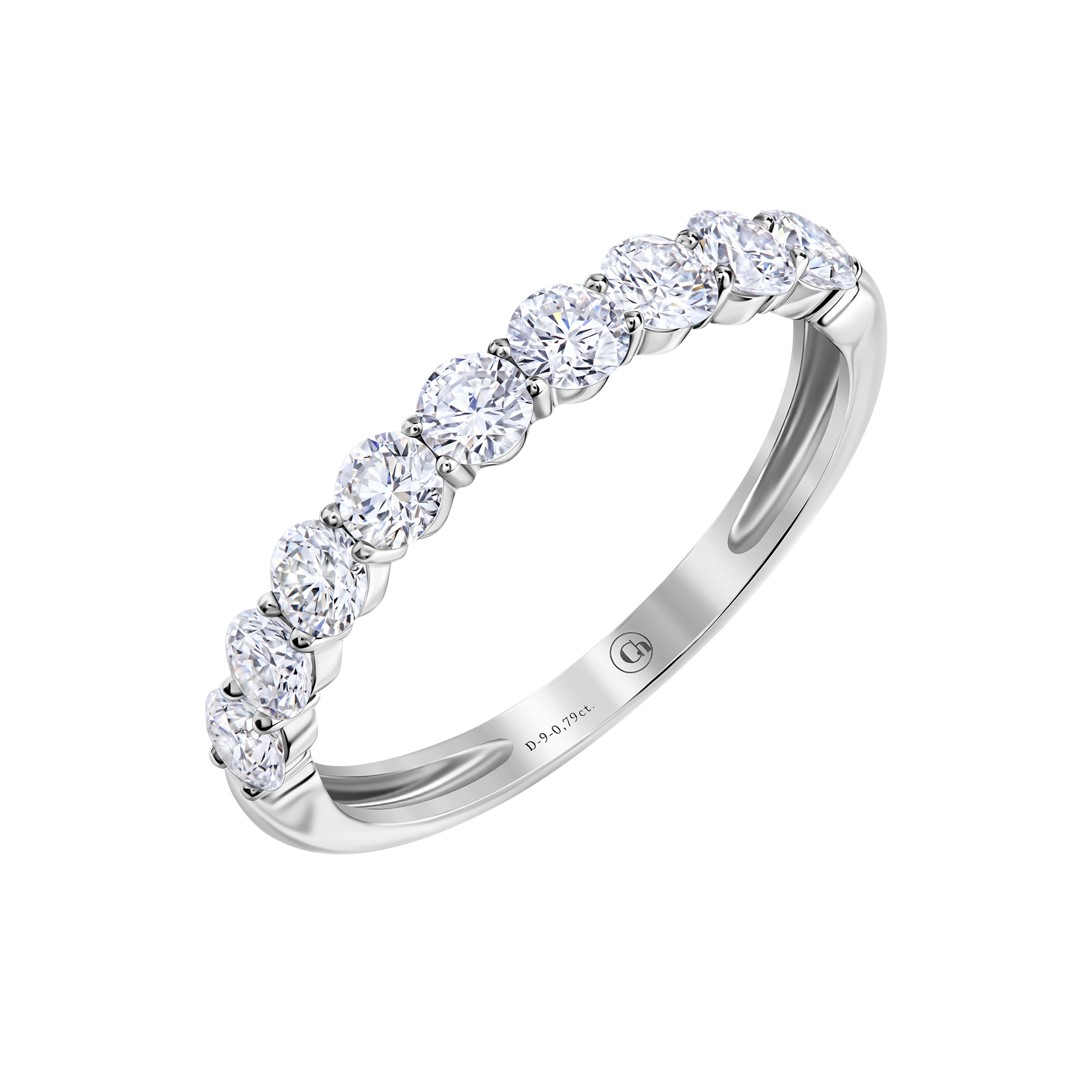 Кольцо с бриллиантами, белое золото