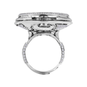 Кольцо с бриллиантами, белое золото