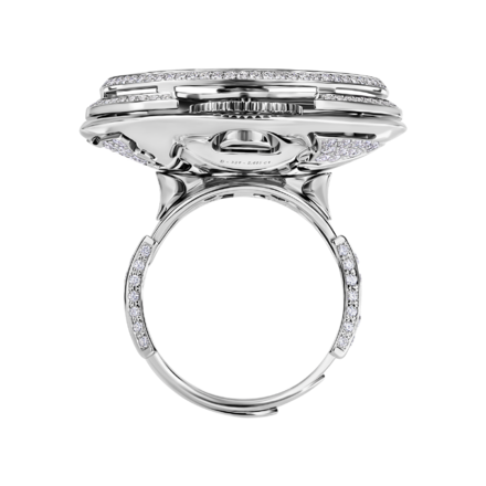 Кольцо с бриллиантами, белое золото 4