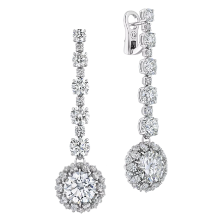 Серьги с бриллиантами, белое золото 1