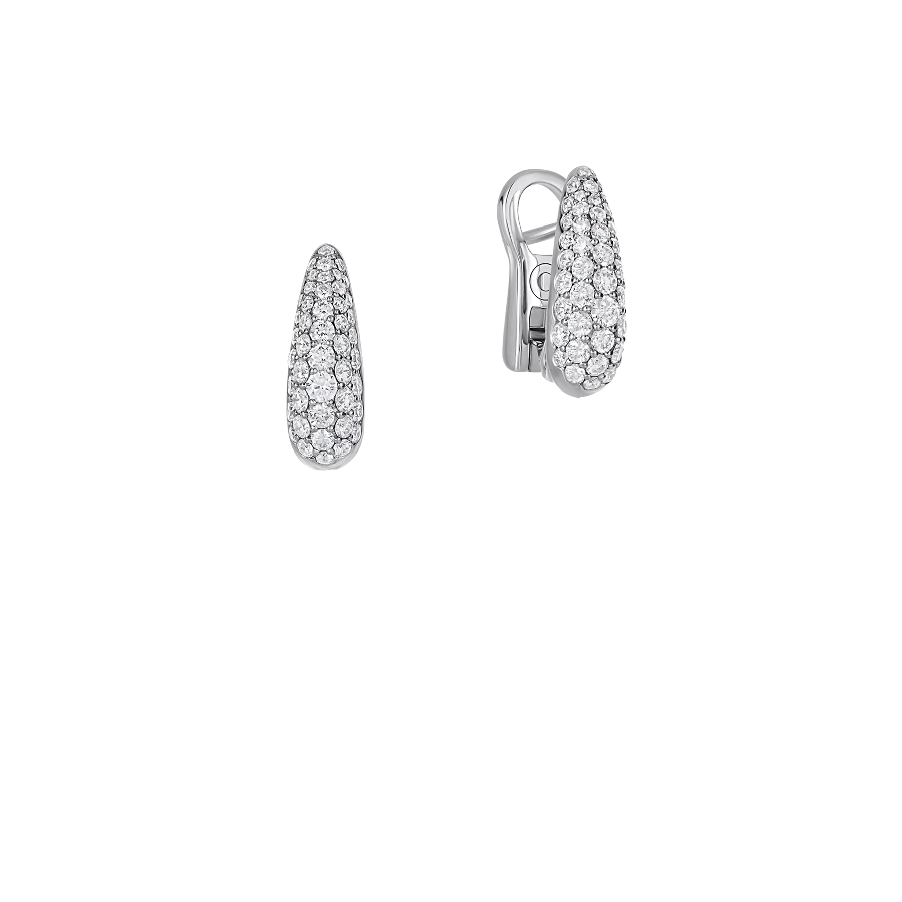 Серьги с бриллиантами, белое золото, н.керамика