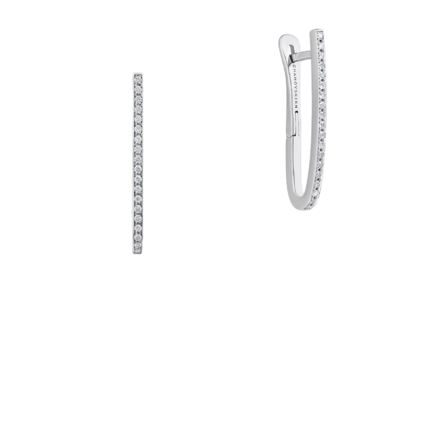 Серьги со спессартинами и бриллиантами, белое золото 3