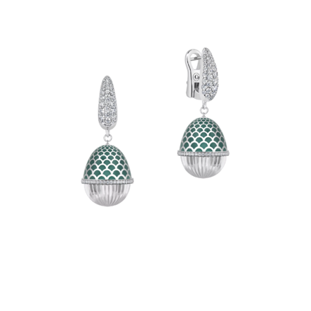 Серьги с бриллиантами, белое золото, н.керамика 2