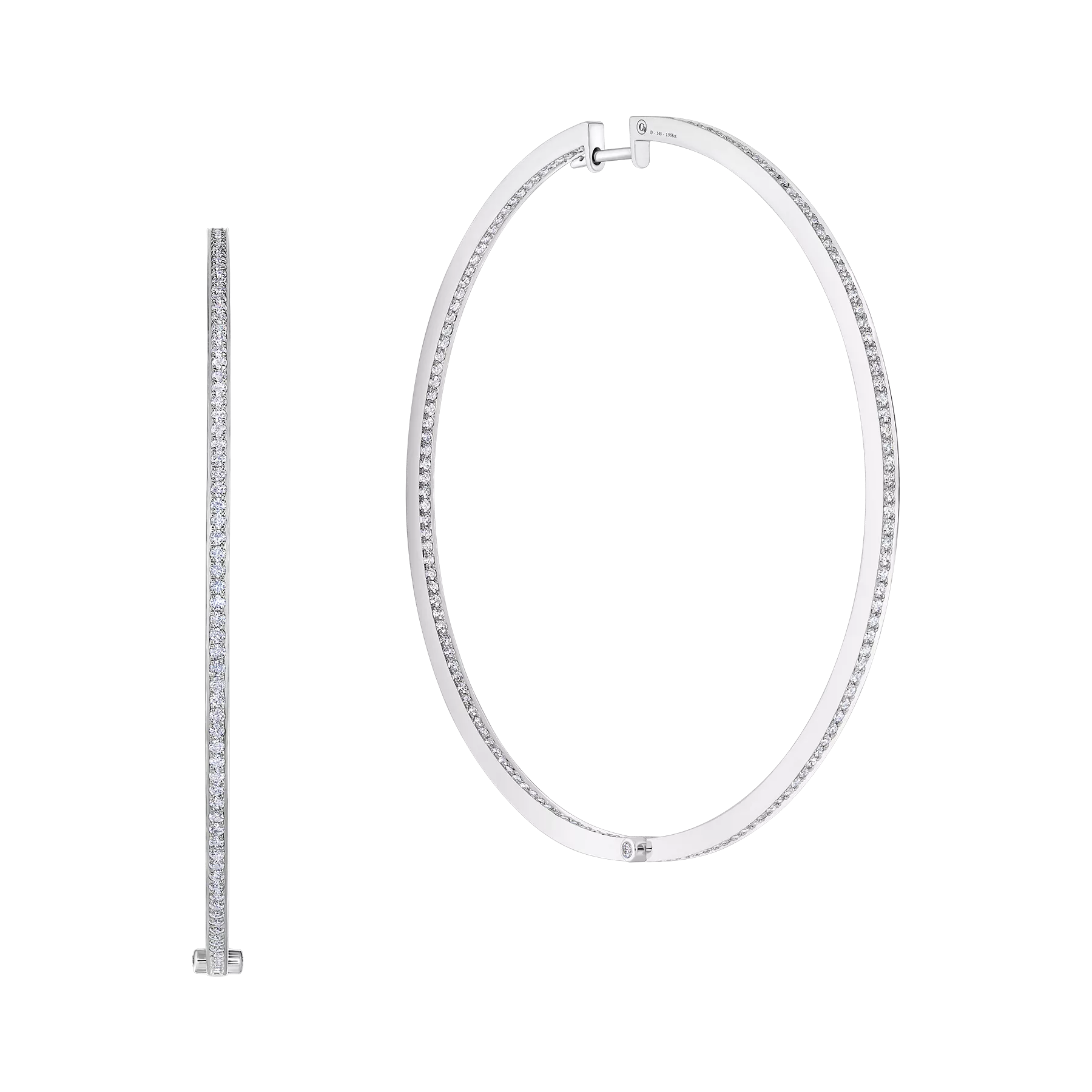 Серьги с бриллиантами, белое золото