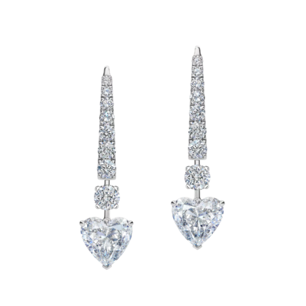 Серьги с бриллиантами, белое золото 2