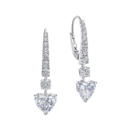 Серьги с бриллиантами, белое золото 1