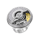 Кольцо с бриллиантами, белое золото