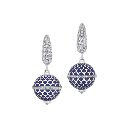 Серьги с бриллиантами, белое золото, н.керамика 2