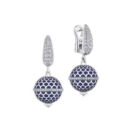 Серьги с бриллиантами, белое золото, н.керамика 1