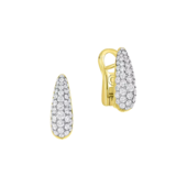 Серьги с бриллиантами, жёлтое золото