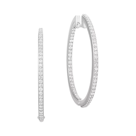 Серьги с бриллиантами, белое золото 1