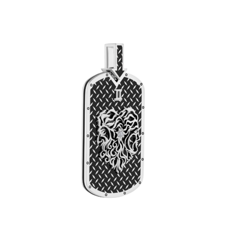 Подвес с бриллиантом, белое золото, нанокерамика 2