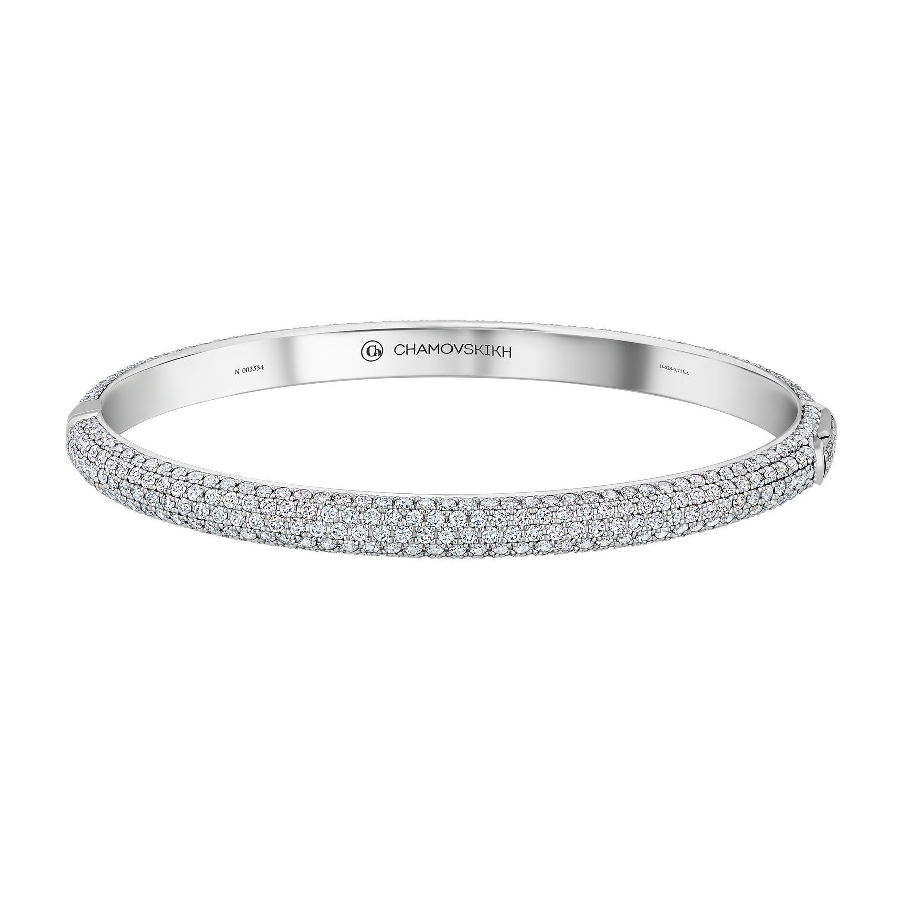 Браслет с бриллиантами, белое золото