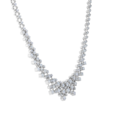 Колье с бриллиантами, белое золото