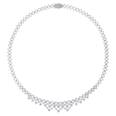 Колье с бриллиантами, белое золото