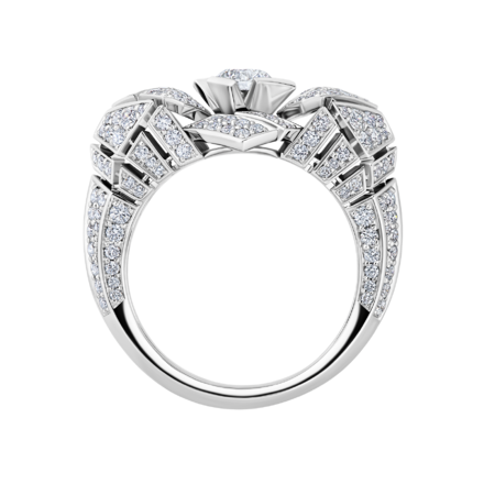 Кольцо с бриллиантами, белое золото 3