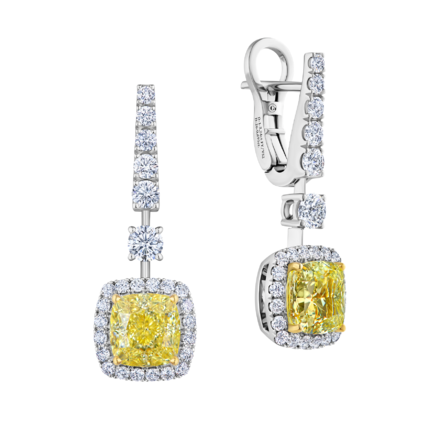 Серьги с бриллиантами, белое золото 1