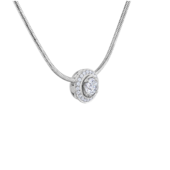 Колье с бриллиантами, белое золото